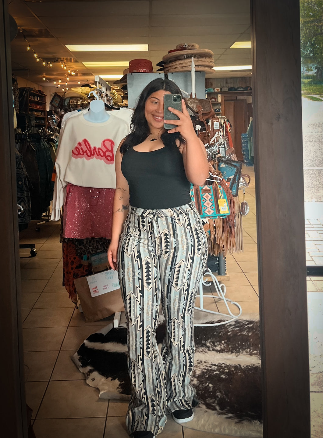 Rock & Roll REVERSIBLE Button Aztec Black Flare
