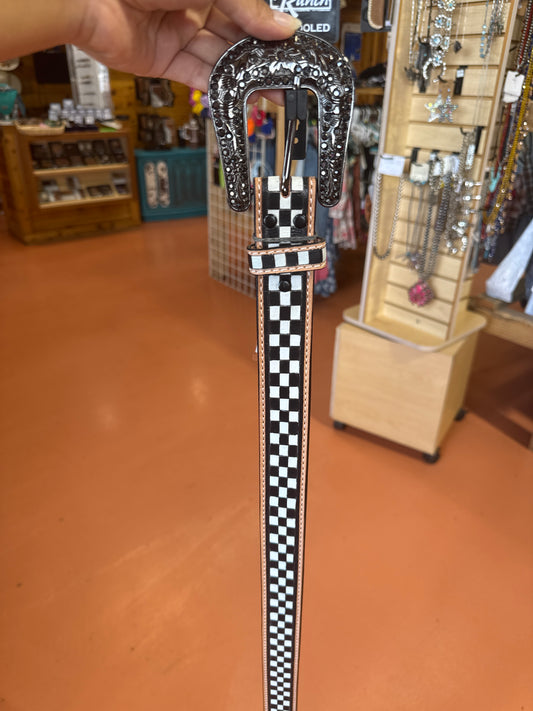 Women’s Angel Ranch Checkered Belt