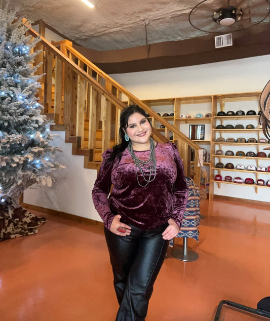 Wrangler Velvet Burgundy Top