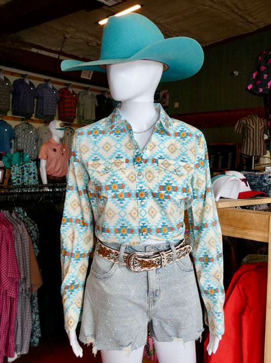 Women's Everyday Western Ls Snap- Cayo Print