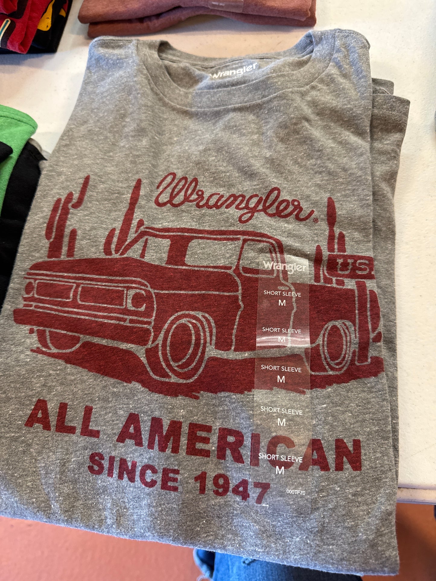 Wrangler Men's Red Truck Tee