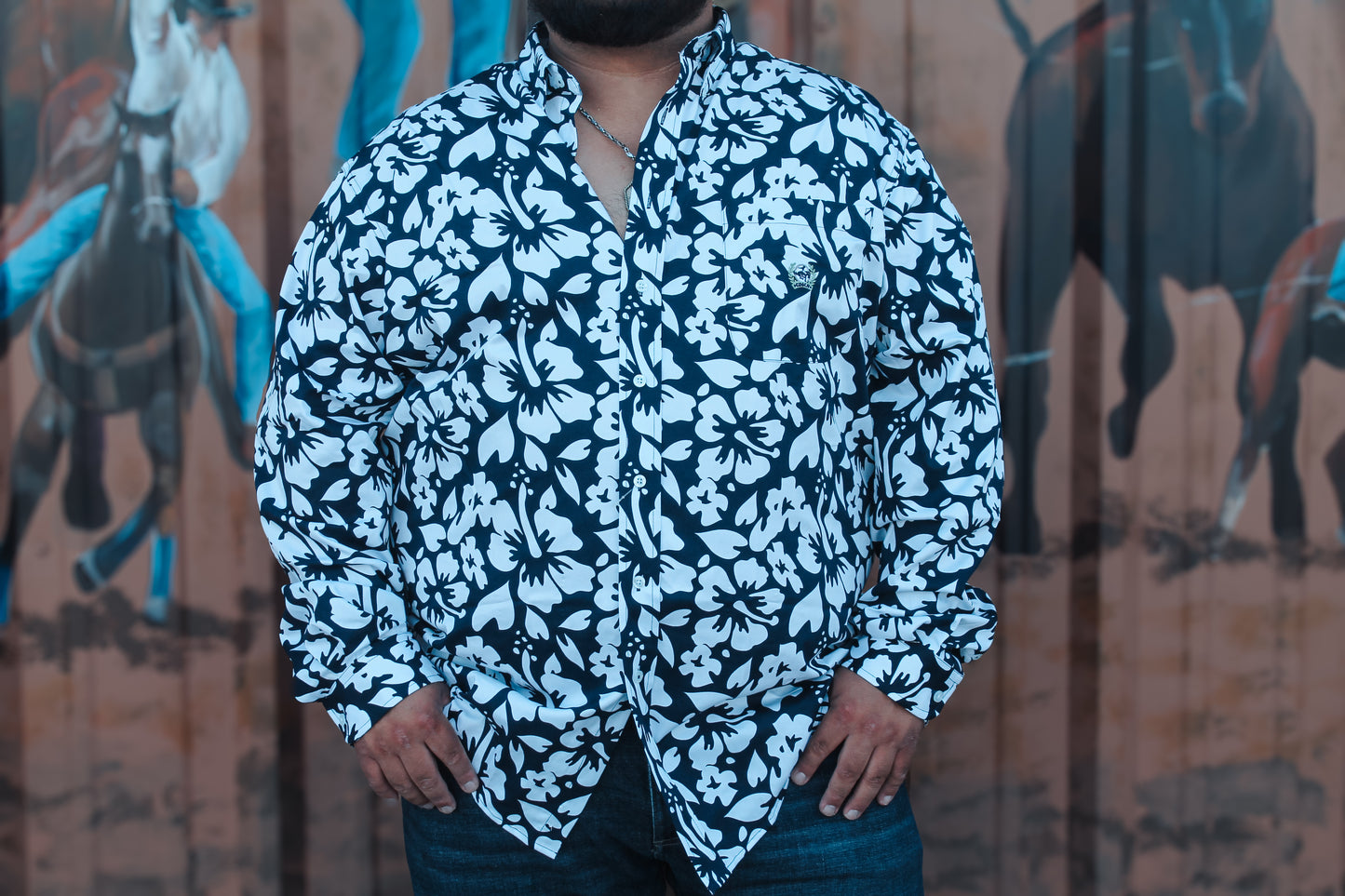 Cinch Twill Navy Floral