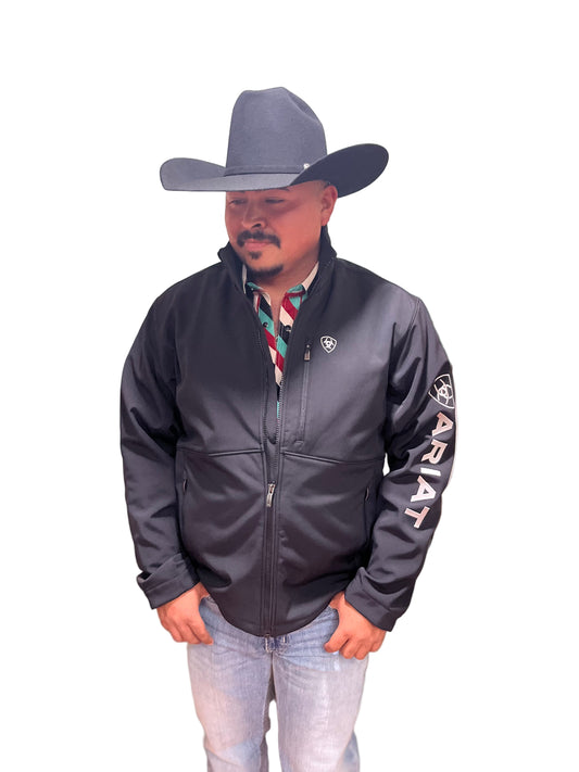 10062578 Ariat Men's Logo Softshell Jacket - Black
