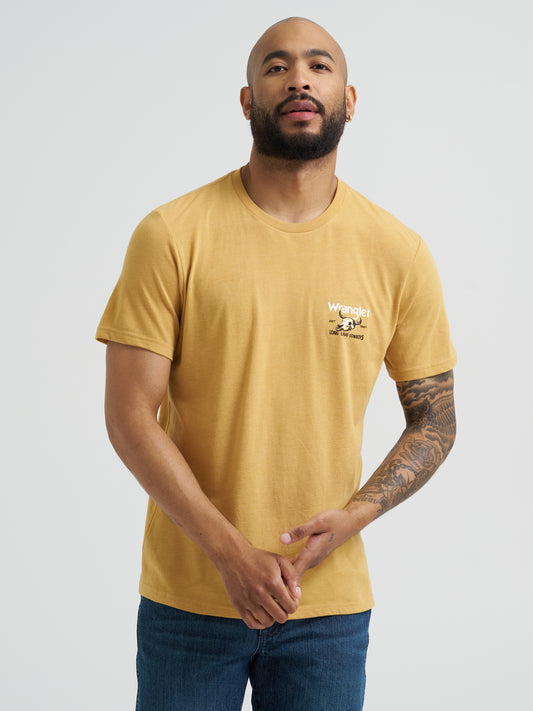 Wrangler Long Live Cowboys Tee-Mustard