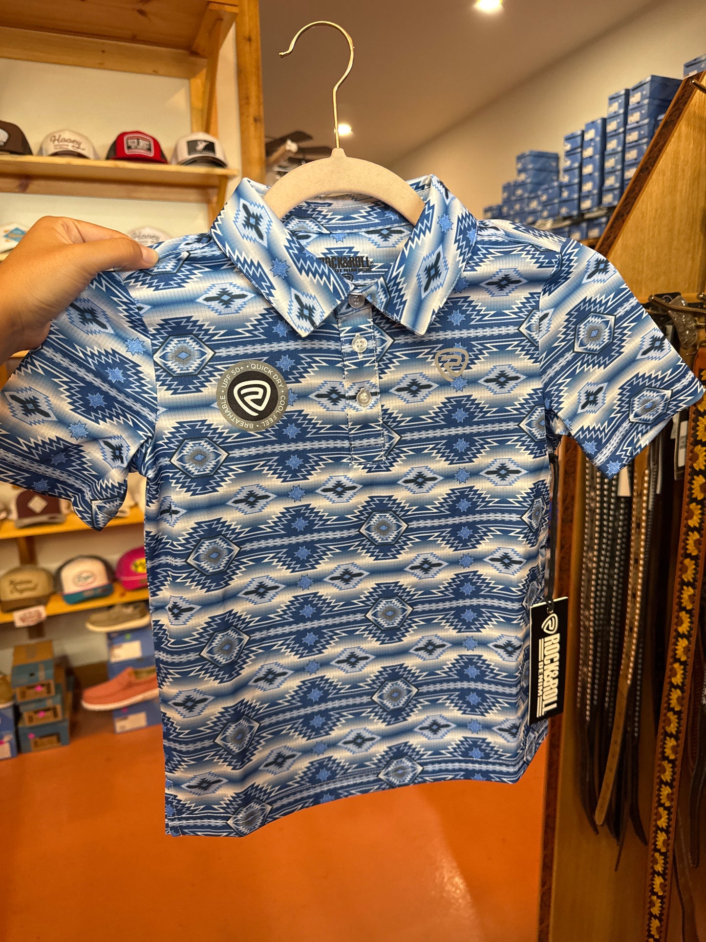Youth R&R Bright Blue Polo