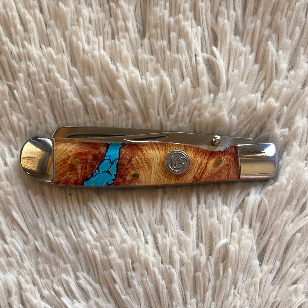 Whiskey Bent Turquoise River Hoof-Pick Knife