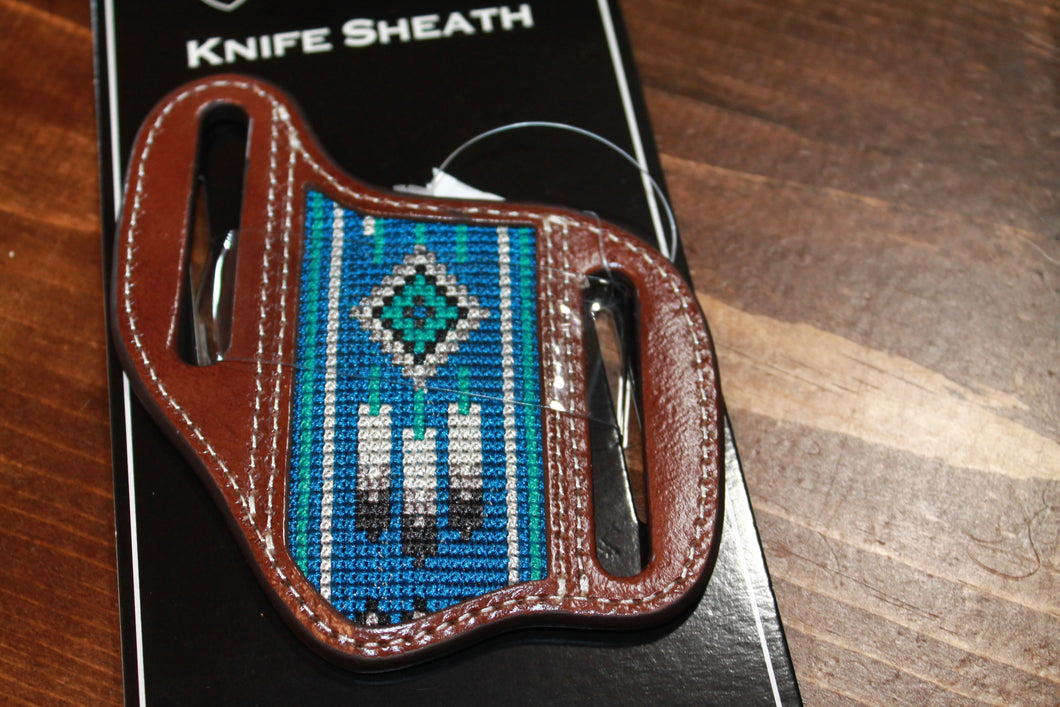 Ariat Knife Sheath Blue Embroidered