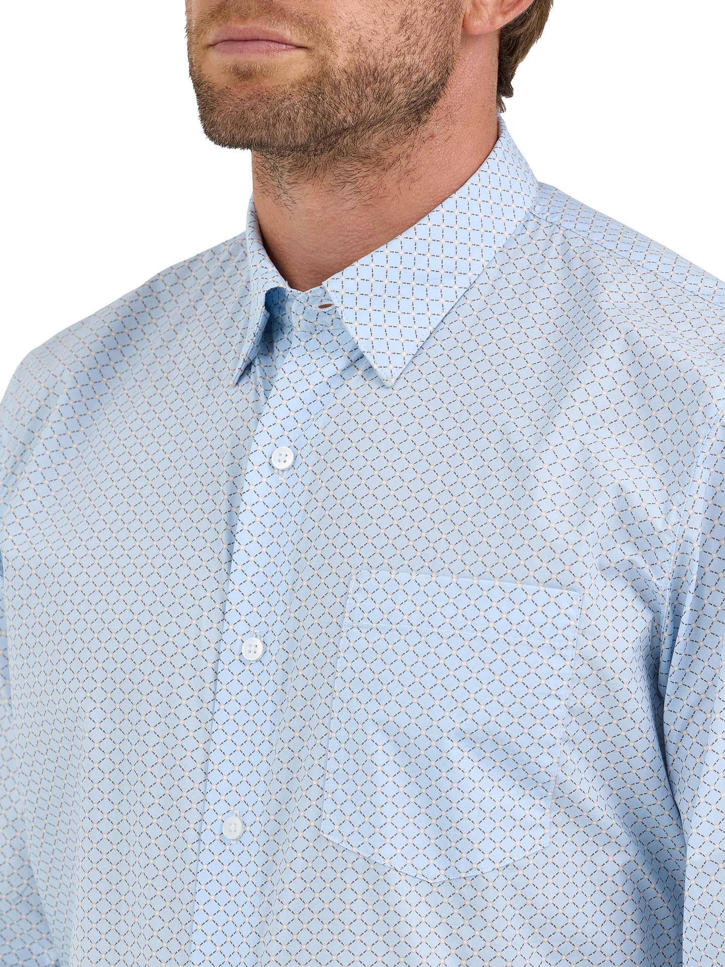 Men’s Wrangler COJO Light blue Diamond Long Sleeve