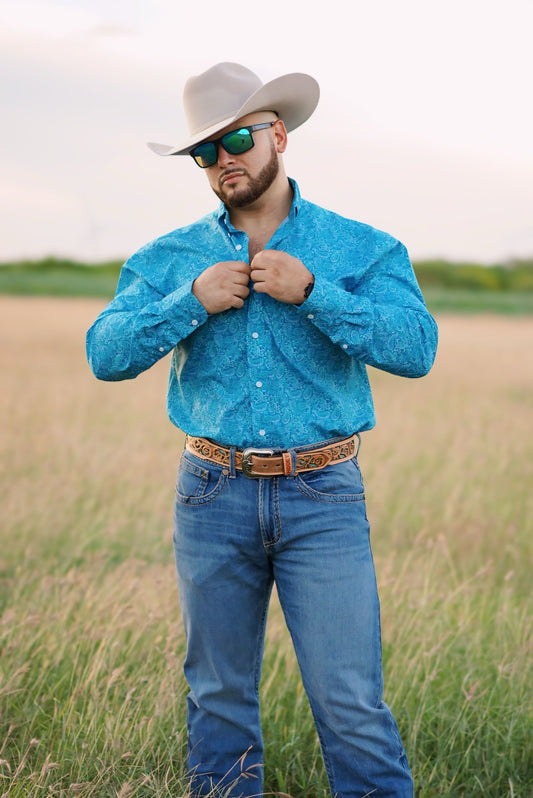 George Strait 'Blues' Button-up