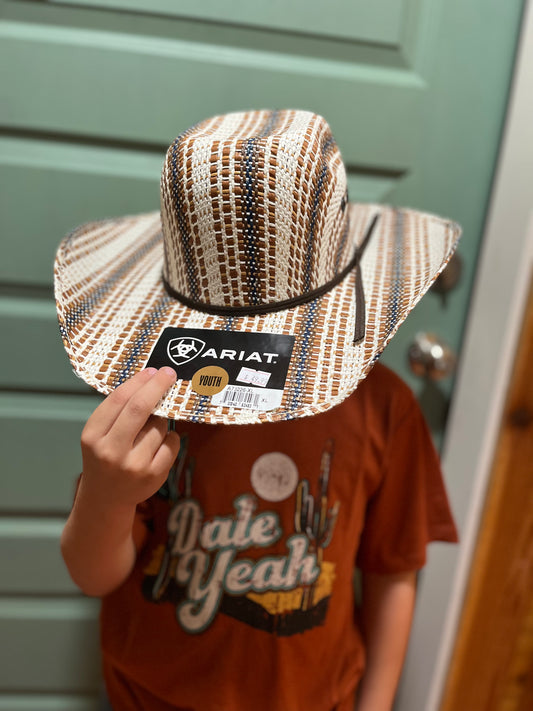 🤠YOUTH Ariat Multicolored Straw Hat
