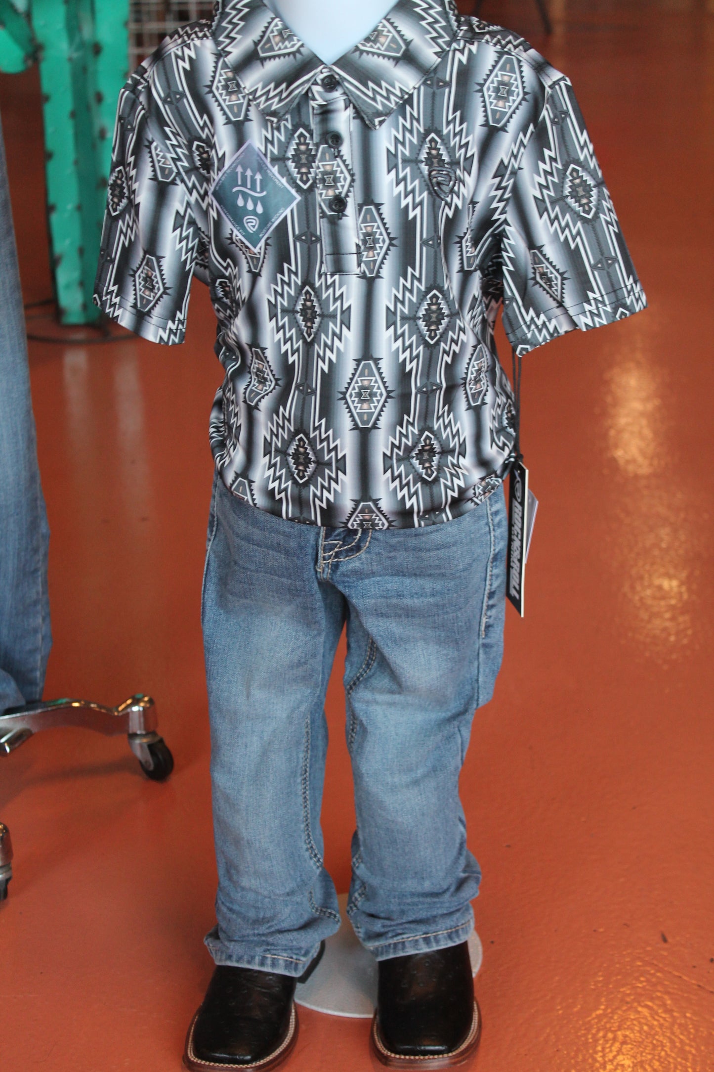 Boys Straight Embroidered Boot Cut Jeans
