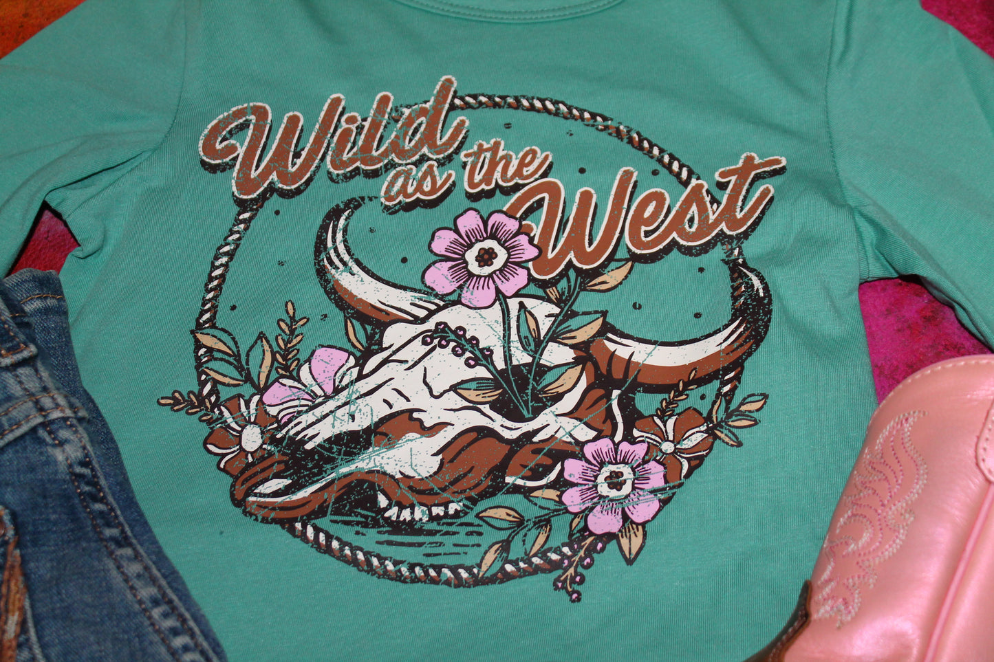 Cinch Wild As The West LS Tee