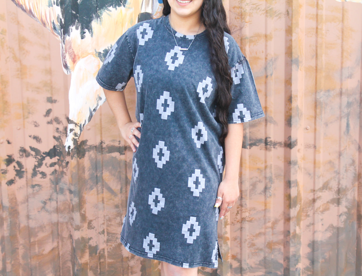 Ariat Mineral Washed Aztec T-shirt Dress