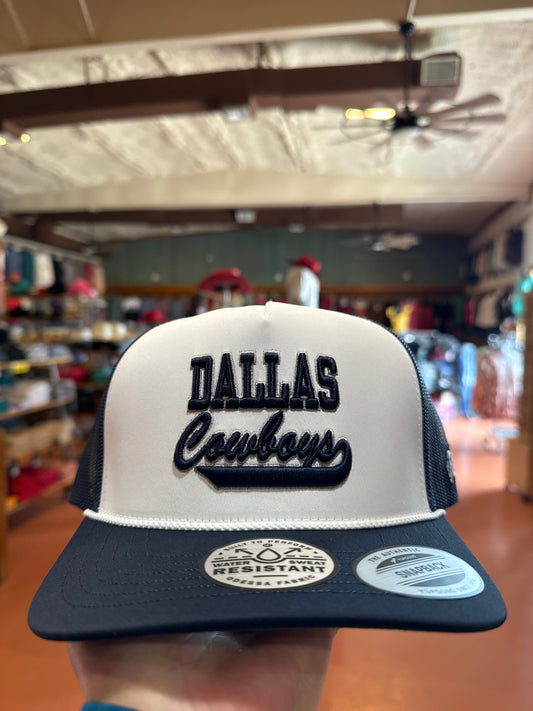 Hooey Dallas Cowboys Script WHT/NVY Cap