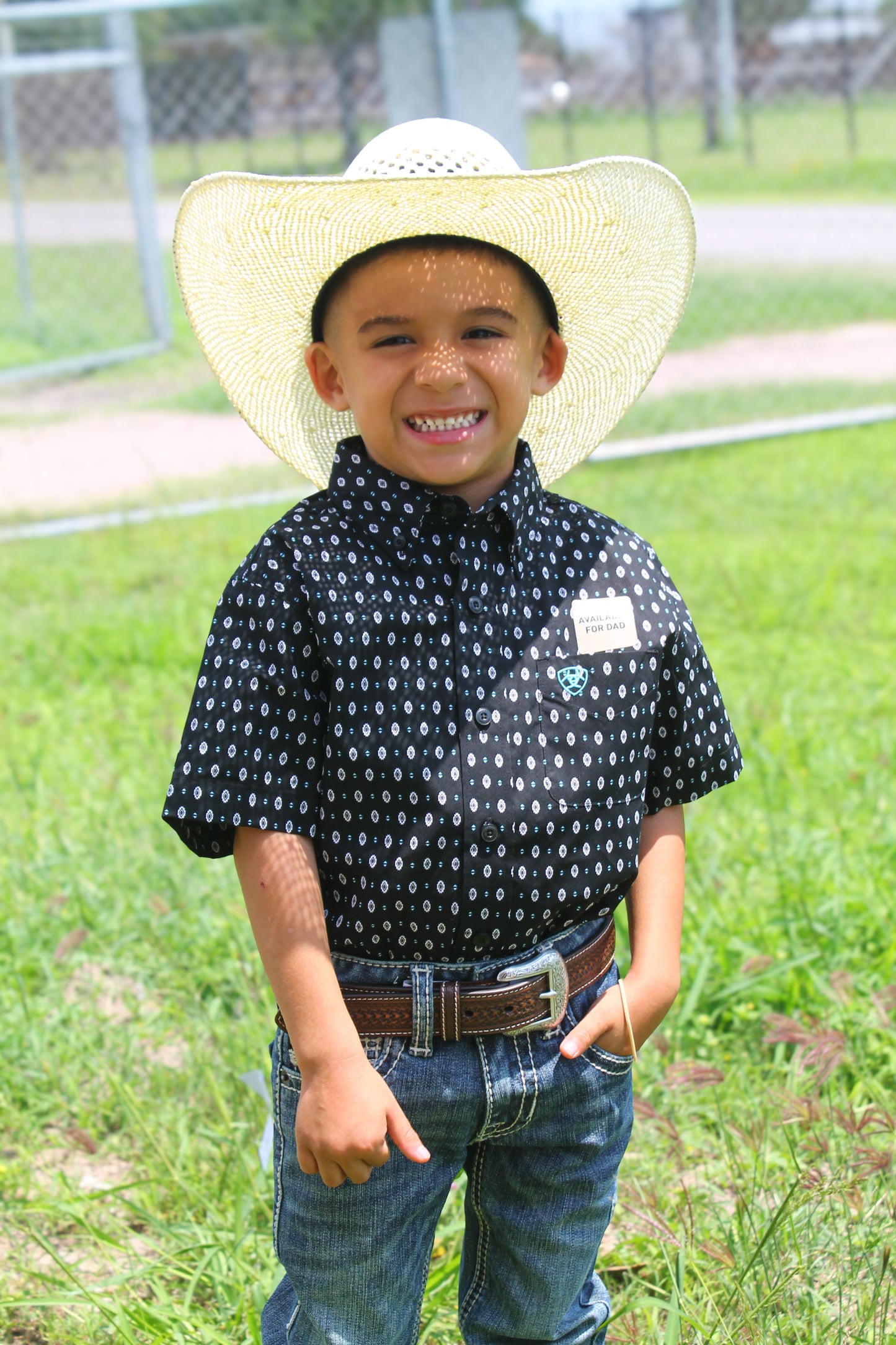 Boy's Steele SS Button-up Black