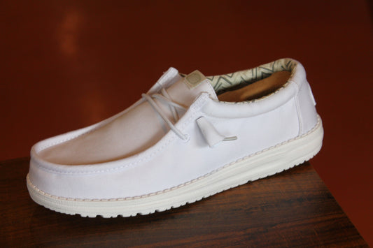 Men's Wally Stretch Canvas Shoes - White/White