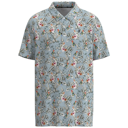 "THE WEEKENDER" DENIM/FLORAL POLO