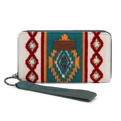 WG174-W0062 Wrangler Southwestern Knitted Wallet/Wristlet - Navy