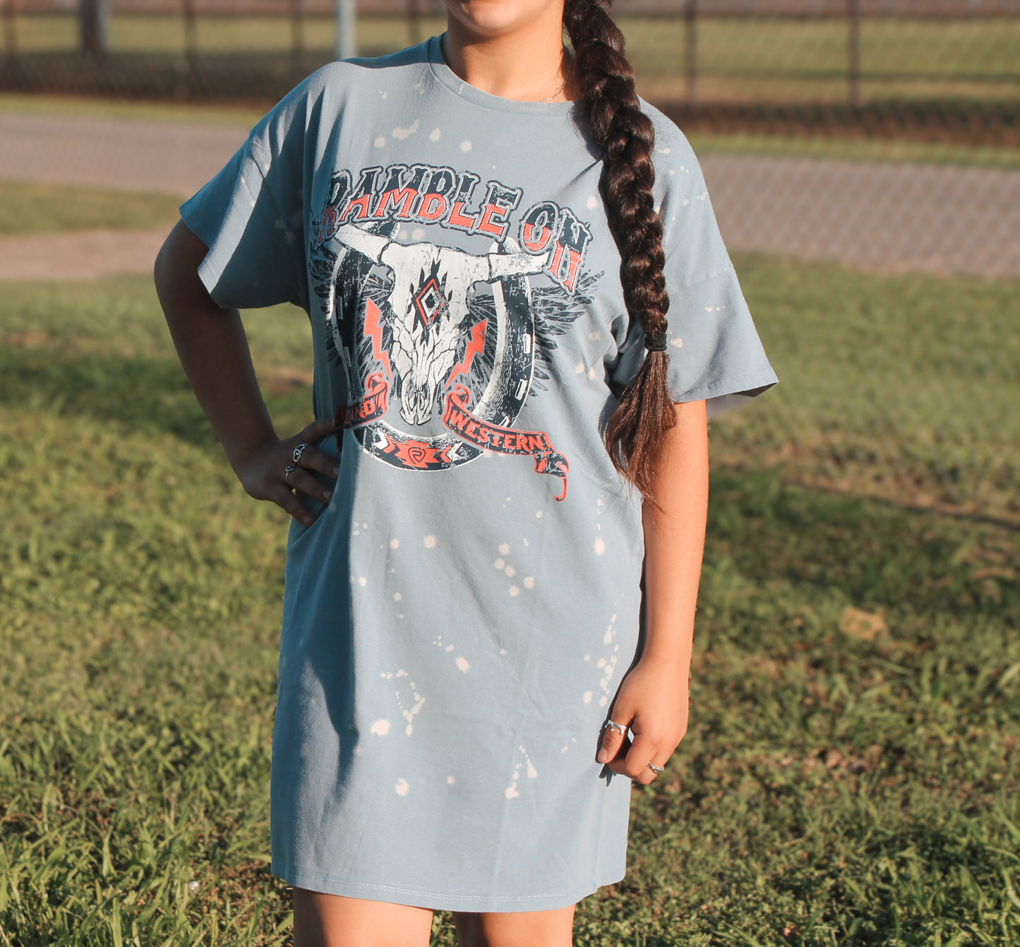 Rock&Roll Women's Ramble On Graphic T-Shirt Dress