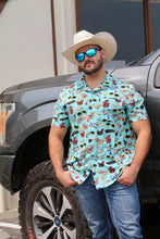 Load image into Gallery viewer, CINCH Blue Camp Pool Party Short Sleeve Shirt
