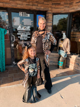 Load image into Gallery viewer, Black &amp; Gold Sequin Duster

