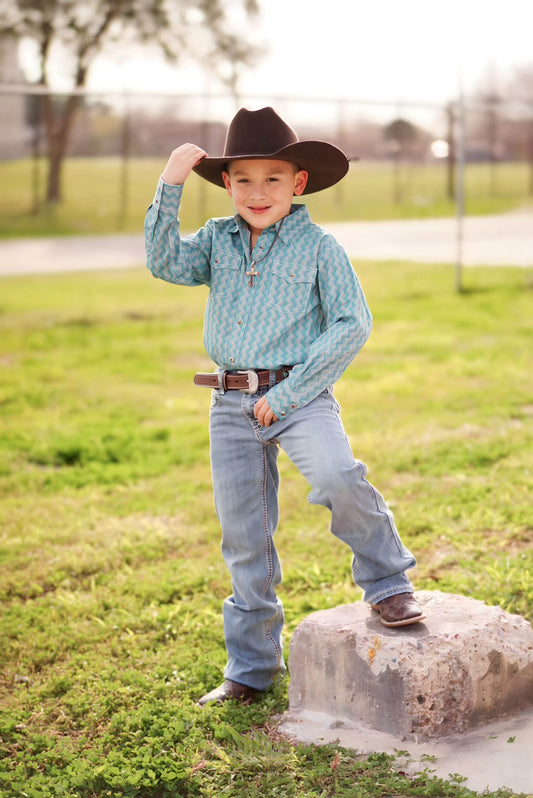 Rock & Roll Boy's Vintage Light Wash Jeans