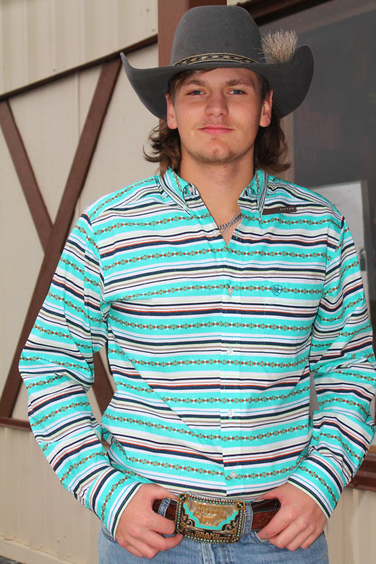 Men’s Ariat Jimmie Turquoise Long Sleeve