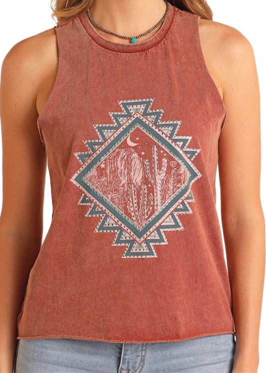 R&R Oversized Aztec Tee