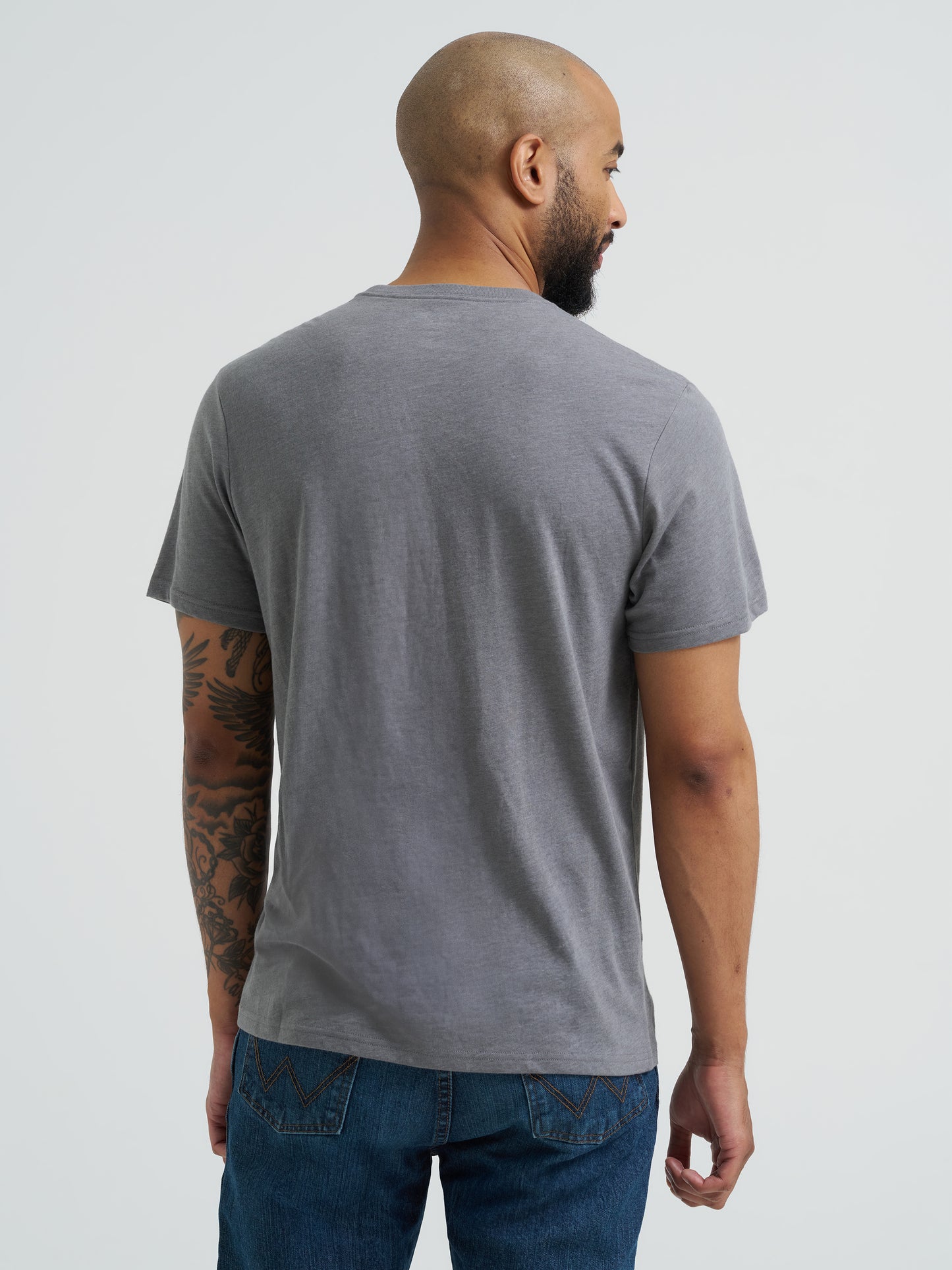 Wrangler Long Live Cowboys Tee- Western Grey