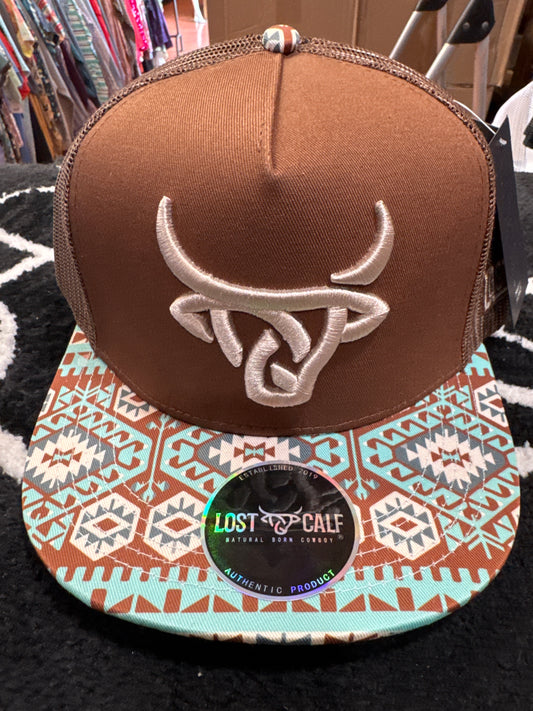 Lost Calf Brown Aztec brim 🧢