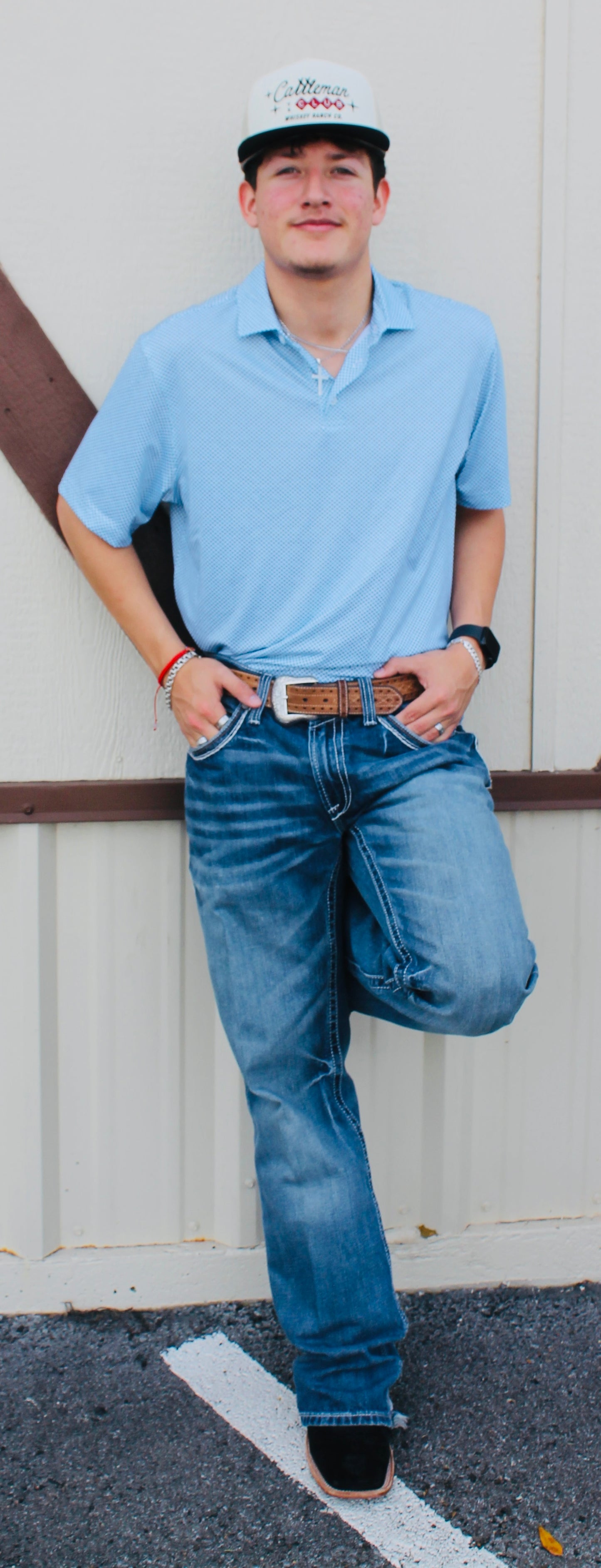 WRANGLER PERFORMANCE POLO VALLARTA BLUE - MENS POLO 👕