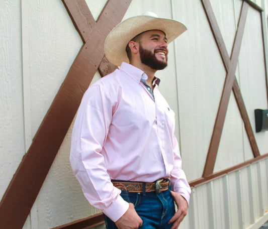 Cinch Men's Coral Stripe L/s Button-up