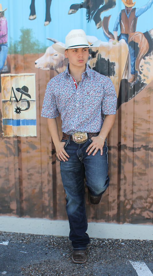 Panhandle Men's Aztec Mayan SS Button-Up