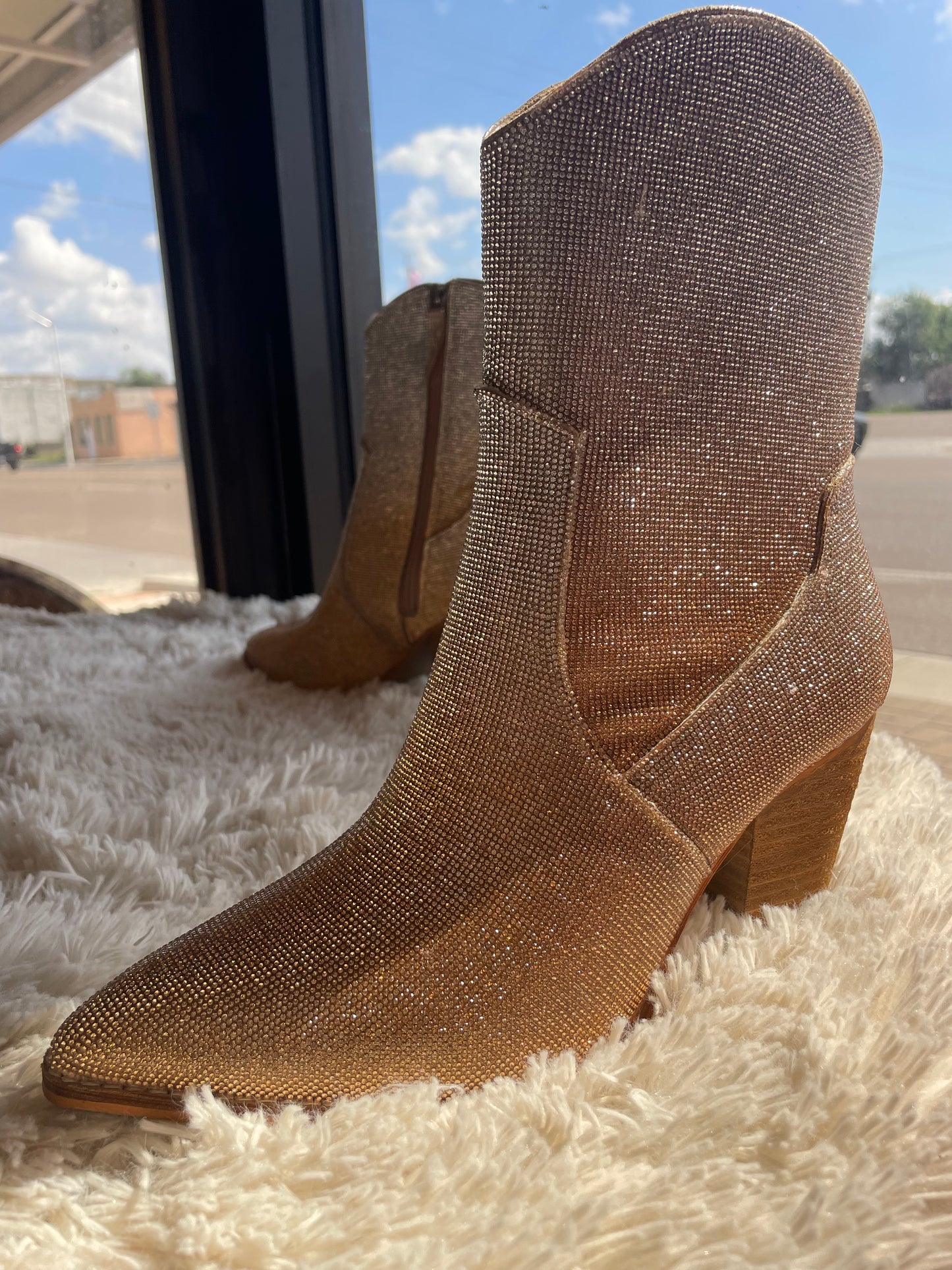 Gold Ombre Sparkle Boots