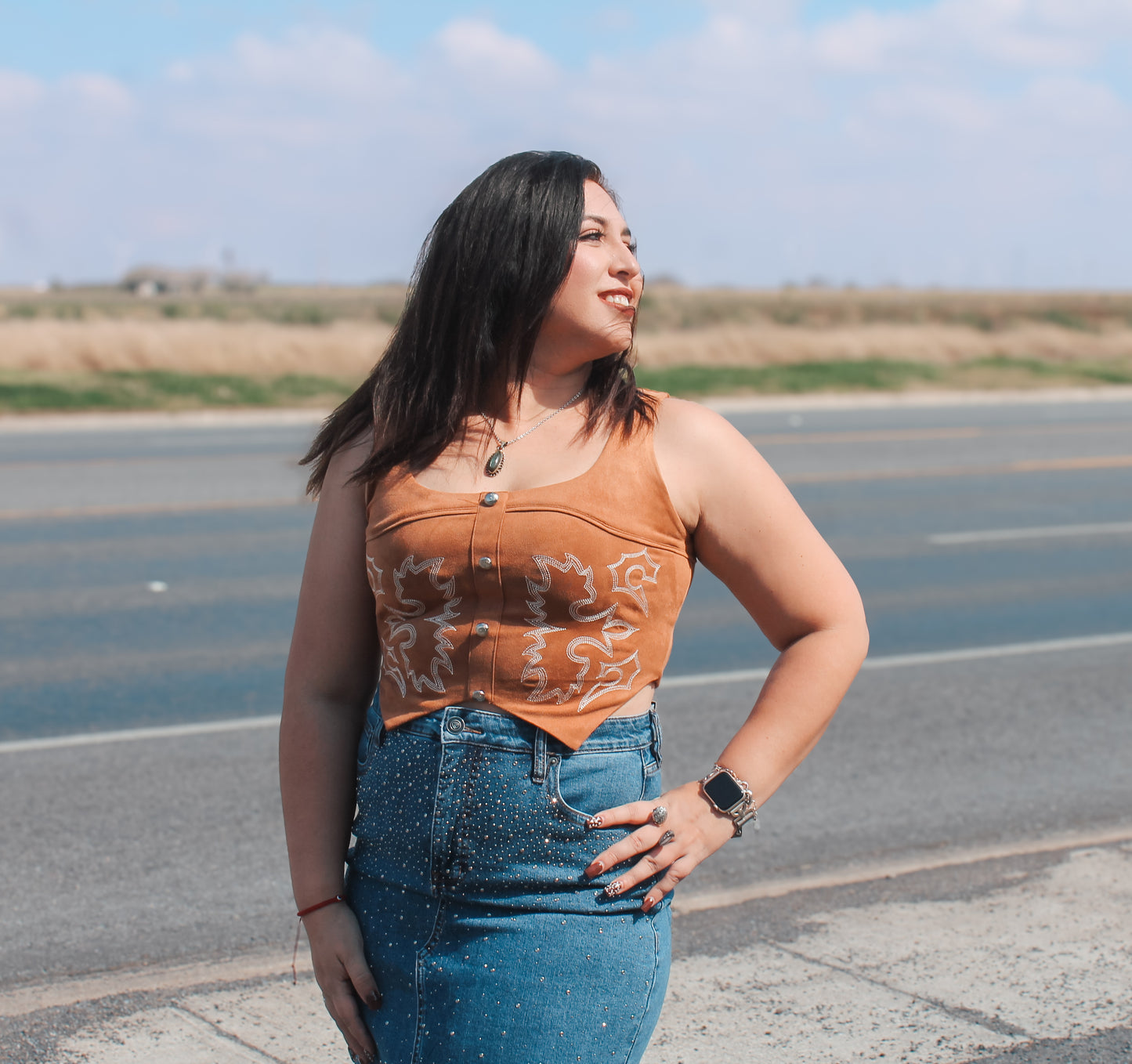 Buck Stitch Babe Corset Top
