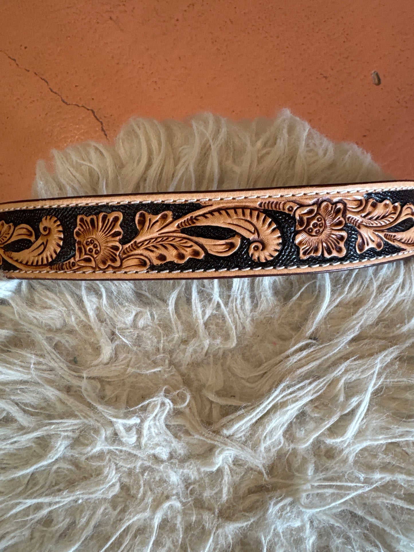 Challenger Men’s High Plains Tooled Leather Belt
