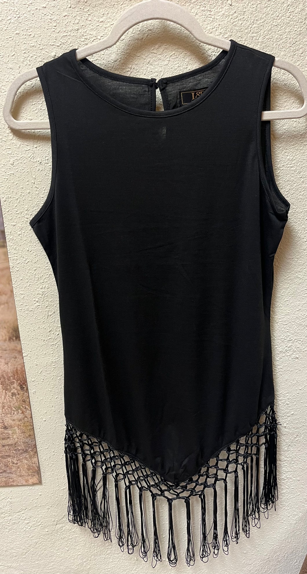 Black Tassle Top