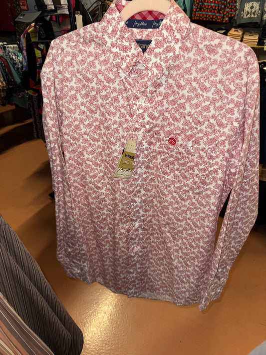 Wrangler George Strait Red Paisley L/s Button up
