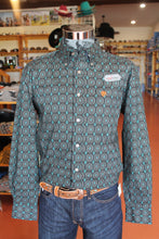 Load image into Gallery viewer, R&amp;R Teal Woven LS Button Up
