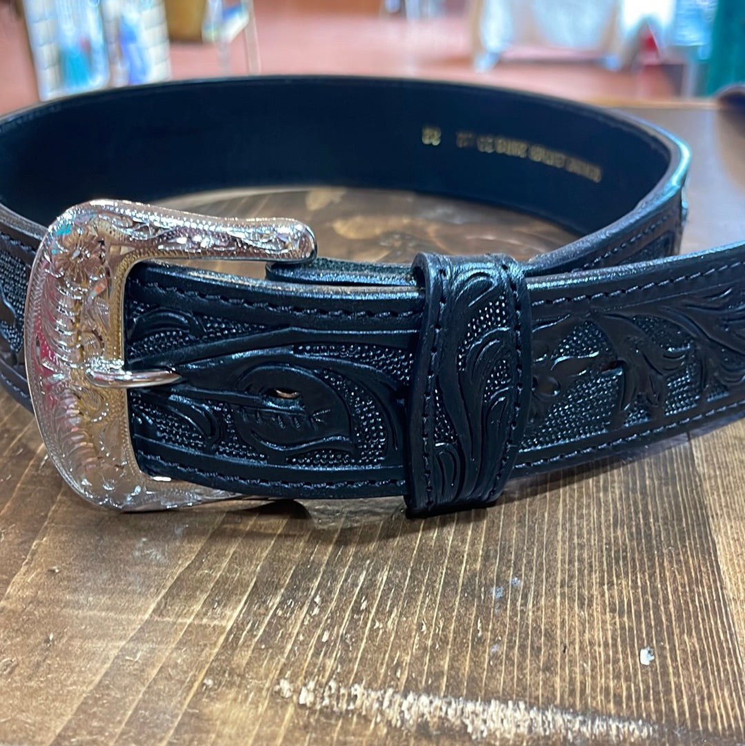 Black Basket Weave Beaded Belt