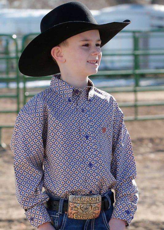 Cinch Boys Medallion Button Down