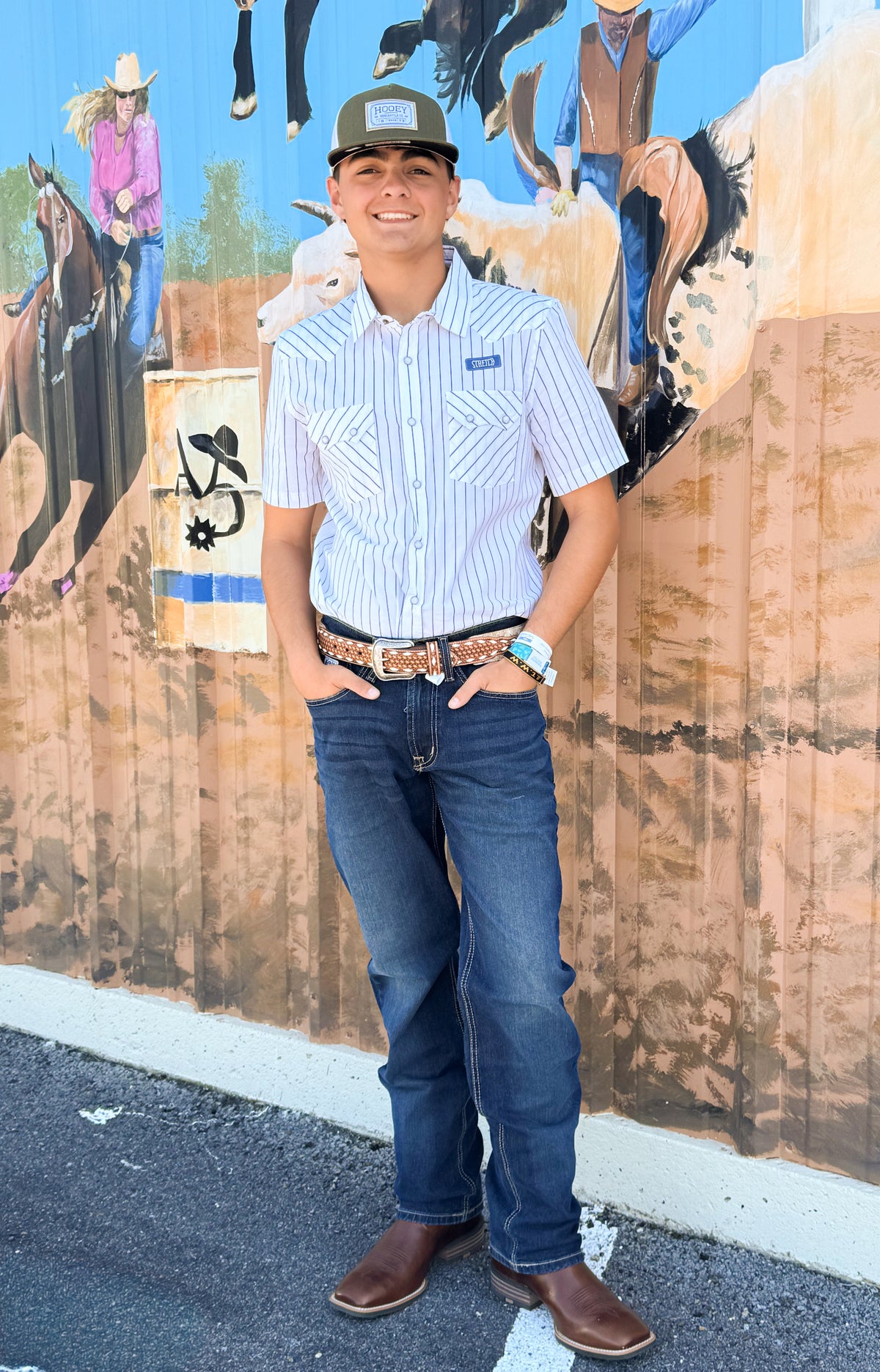 Panhandle Men's Short Sleeve Snap Shirt - Navy 🤠