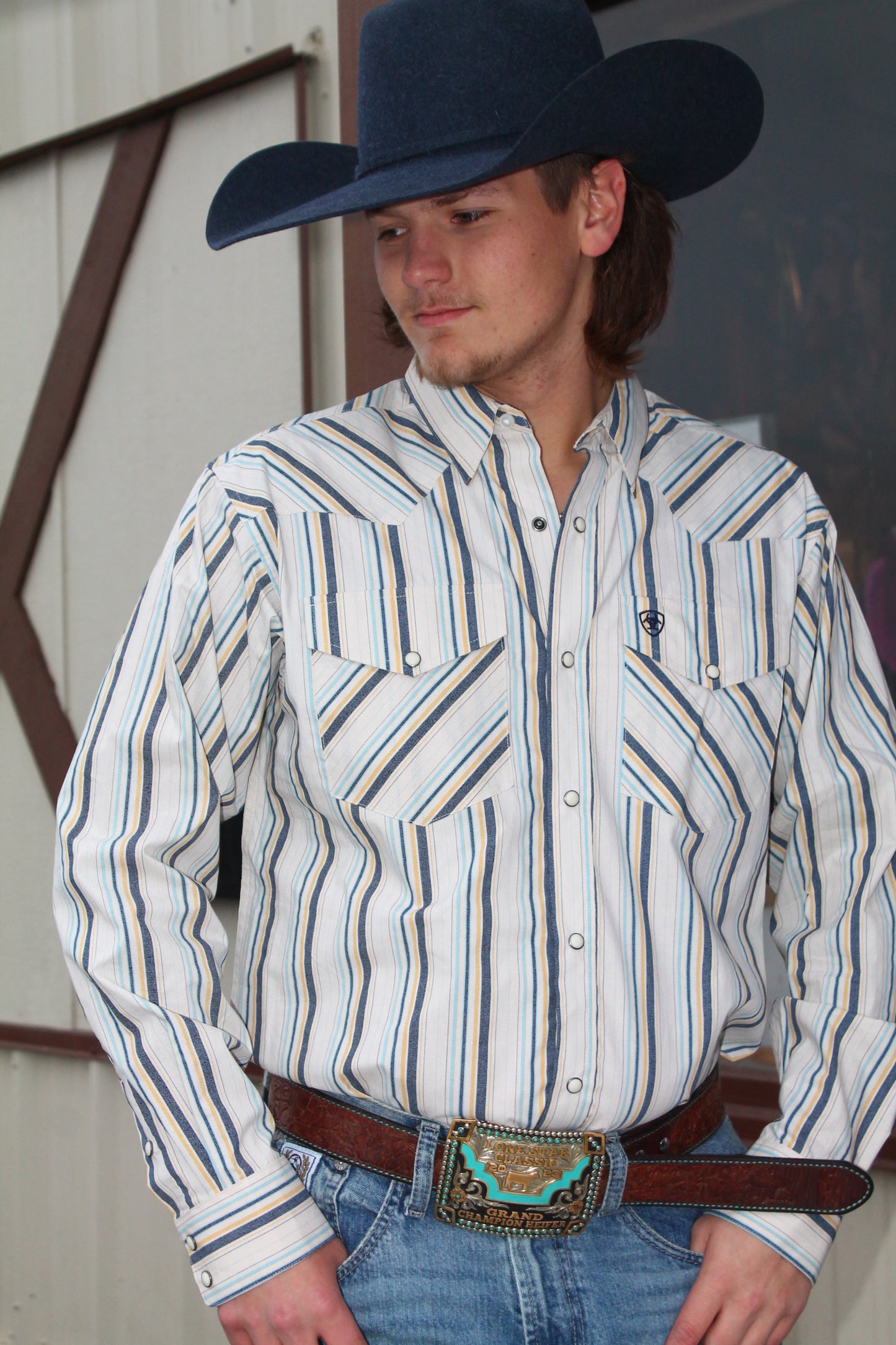 Men’s Ariat Finnley Snap LS- Cream