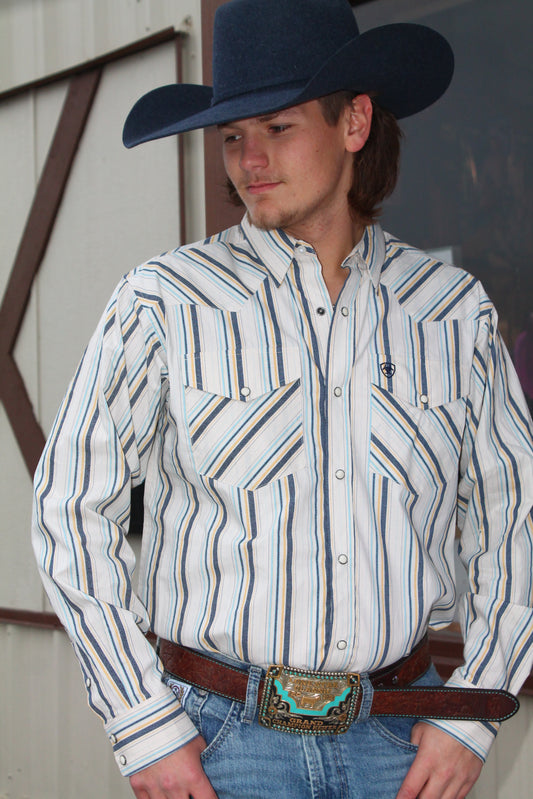 Men’s Ariat Finnley Snap LS- Cream
