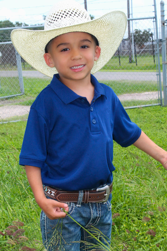 Ariat Tek Blue Depths Polo- Youth