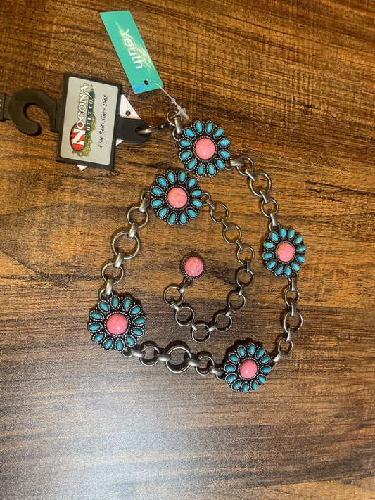 Youth Girl's Flower Power Concho Belt