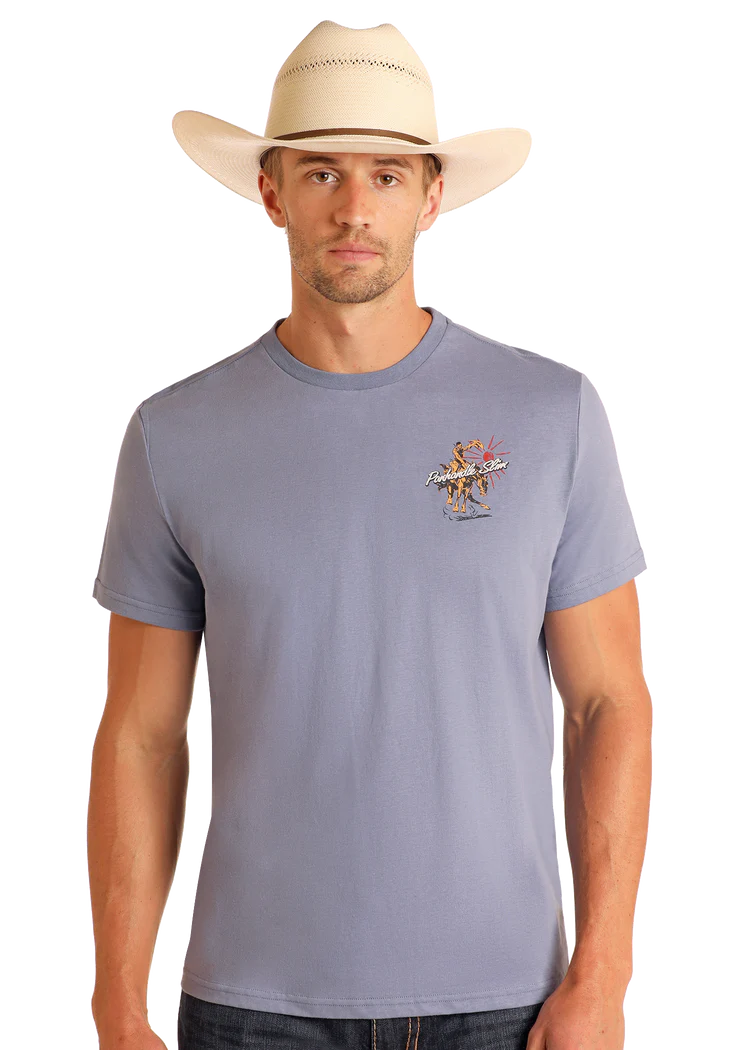 Rock & Roll Mens Graphic Tee Indigo