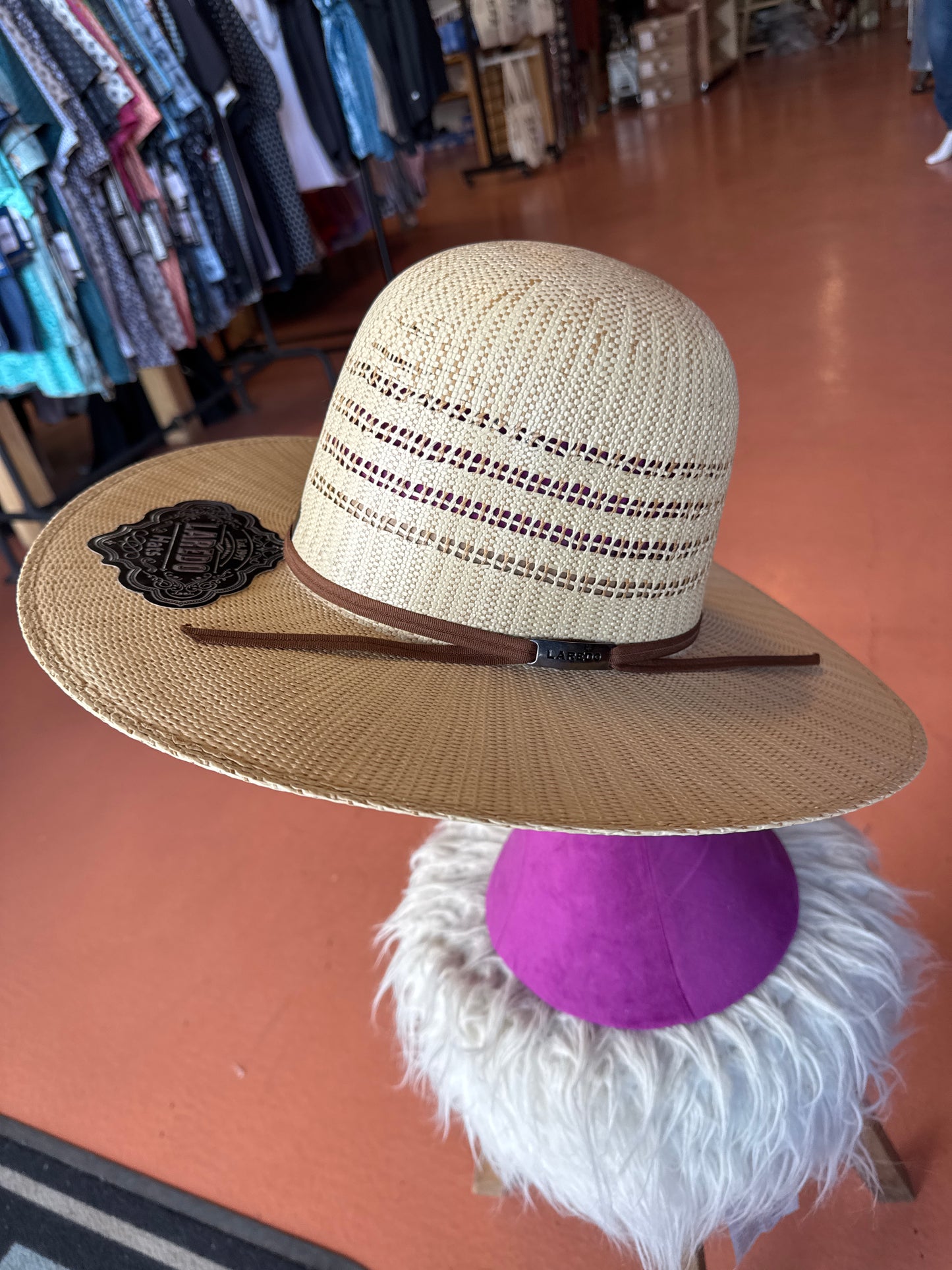 Laredo Breeze Cowboy Hat Tan 4 1/4in Brim Open Crown