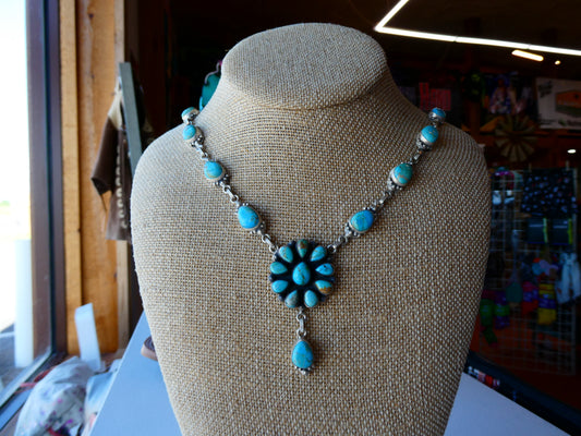 Kingman Turquoise Lariat Necklace (24in.)