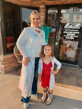 Load image into Gallery viewer, White Sequin Duster
